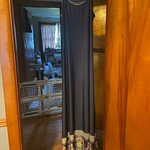 Spaghetti strap maxi dress.
